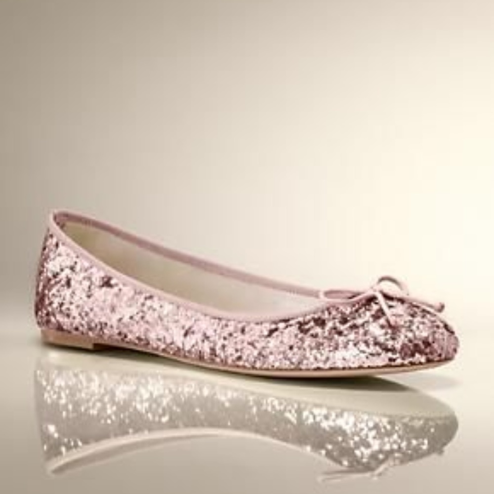 Talbots Lilac Jazzy Glitter Bow Flats - Picture 1 of 6